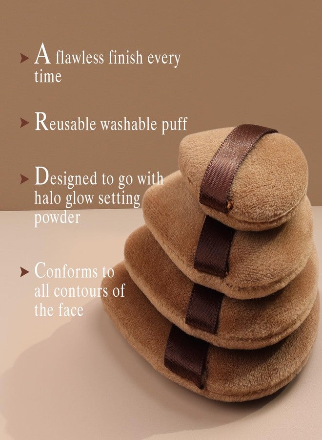 Banidy Powder Puff for Face Powder Triangle Beauty Blender Sponge Halo Glow Brown Powder Puff for Flawless Makeup Application - Image 2